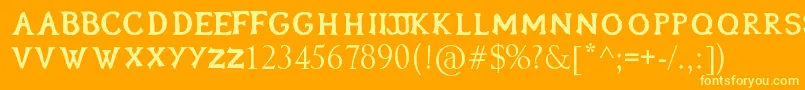 Oblivionfont Font – Yellow Fonts on Orange Background