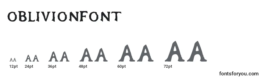 Oblivionfont Font Sizes