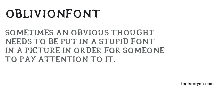 Review of the Oblivionfont Font