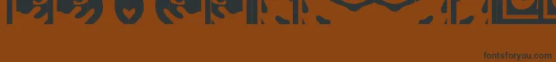 Obeypuzzle-Schriftart – Schwarze Schriften auf braunem Hintergrund