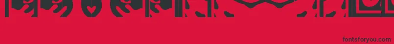 Obeypuzzle-fontti – mustat fontit punaisella taustalla