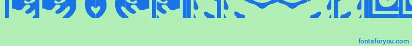 Obeypuzzle Font – Blue Fonts on Green Background