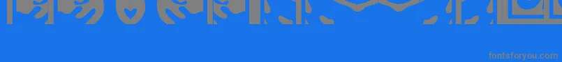 フォントObeypuzzle – 青い背景に灰色の文字