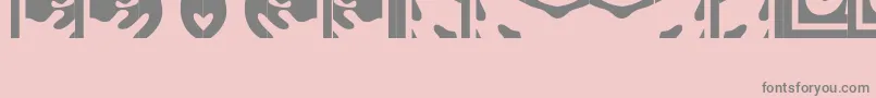 フォントObeypuzzle – ピンクの背景に灰色の文字