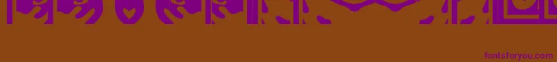 Obeypuzzle-Schriftart – Violette Schriften auf braunem Hintergrund