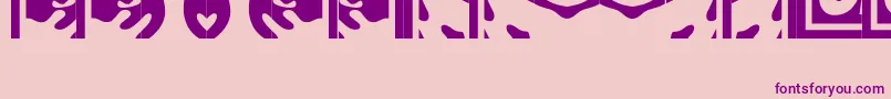 Obeypuzzle-fontti – violetit fontit vaaleanpunaisella taustalla