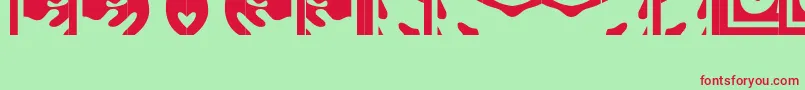 Obeypuzzle Font – Red Fonts on Green Background