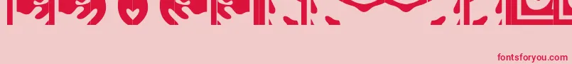 Obeypuzzle Font – Red Fonts on Pink Background