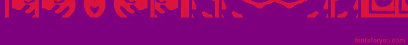 Obeypuzzle Font – Red Fonts on Purple Background