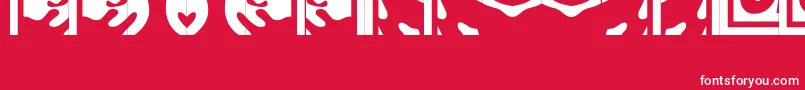 Obeypuzzle Font – White Fonts on Red Background