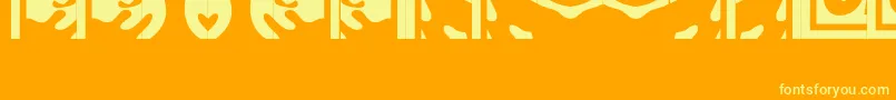 fuente Obeypuzzle – Fuentes Amarillas Sobre Fondo Naranja