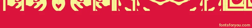 Obeypuzzle Font – Yellow Fonts on Red Background