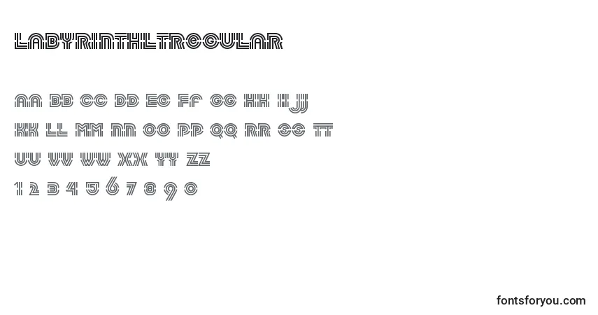 Schriftart LabyrinthLtRegular – Alphabet, Zahlen, spezielle Symbole