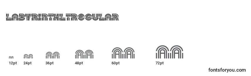 LabyrinthLtRegular Font Sizes