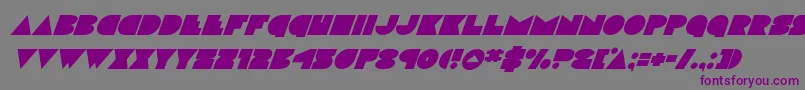 Discodecksuperital Font – Purple Fonts on Gray Background