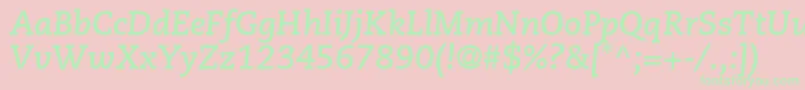 MonologueSsiBoldItalic Font – Green Fonts on Pink Background