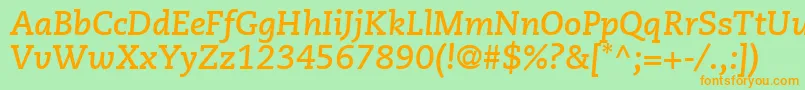 MonologueSsiBoldItalic Font – Orange Fonts on Green Background