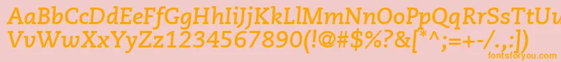 MonologueSsiBoldItalic Font – Orange Fonts on Pink Background