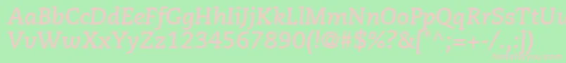 MonologueSsiBoldItalic Font – Pink Fonts on Green Background