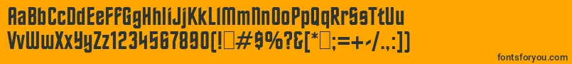 Oldtrek Font – Black Fonts on Orange Background