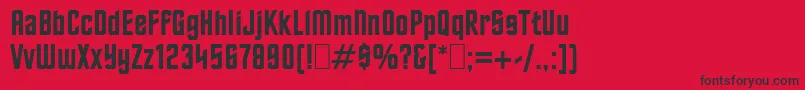 フォントOldtrek – 赤い背景に黒い文字