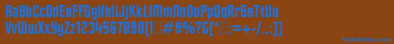 Oldtrek-fontti – siniset fontit ruskealla taustalla