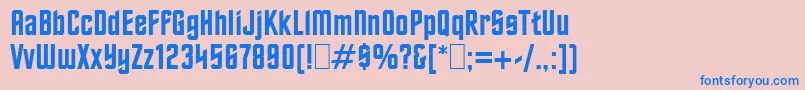 Oldtrek-fontti – siniset fontit vaaleanpunaisella taustalla