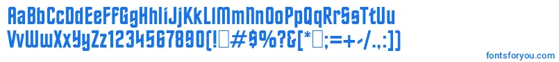 フォントOldtrek – 白い背景に青い文字