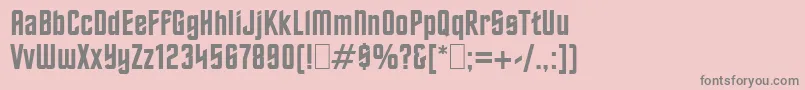フォントOldtrek – ピンクの背景に灰色の文字