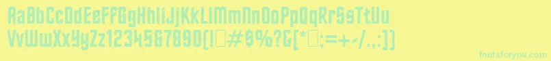 Oldtrek Font – Green Fonts on Yellow Background