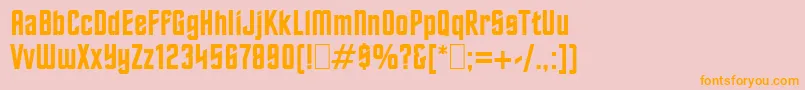 Шрифт Oldtrek – оранжевые шрифты на розовом фоне