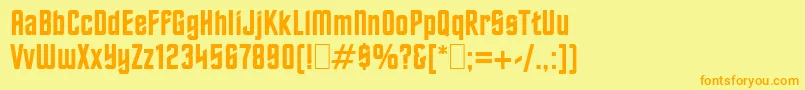 Oldtrek Font – Orange Fonts on Yellow Background