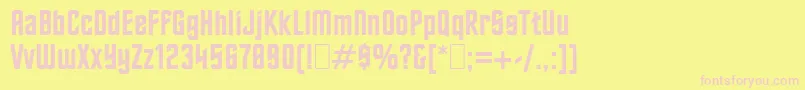 Oldtrek Font – Pink Fonts on Yellow Background