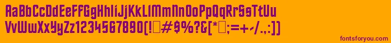 Oldtrek Font – Purple Fonts on Orange Background