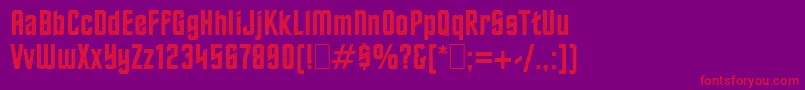 Oldtrek Font – Red Fonts on Purple Background