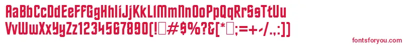 Oldtrek-fontti – punaiset fontit valkoisella taustalla