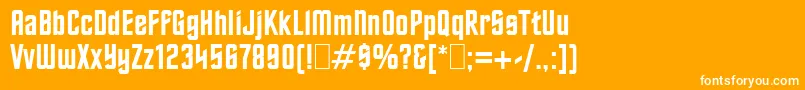Oldtrek-fontti – valkoiset fontit oranssilla taustalla