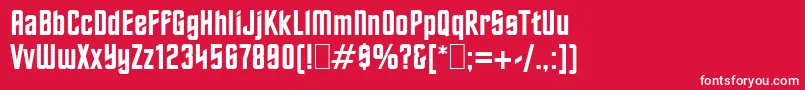 Шрифт Oldtrek – белые шрифты на красном фоне