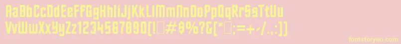 Oldtrek Font – Yellow Fonts on Pink Background