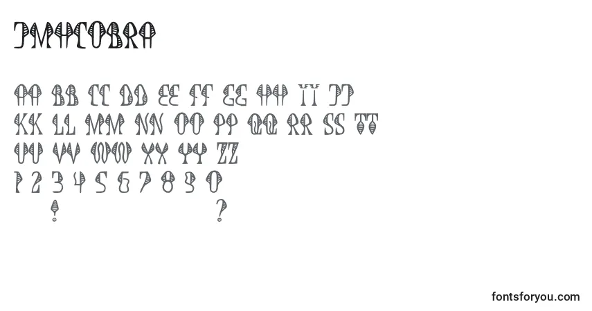Schriftart JmhCobra (110836) – Alphabet, Zahlen, spezielle Symbole