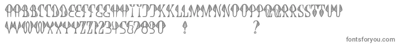 フォントJmhCobra – 白い背景に灰色の文字
