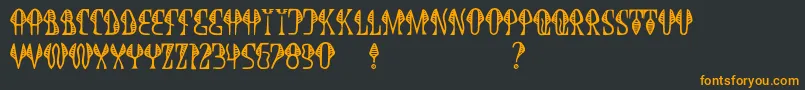 JmhCobra Font – Orange Fonts on Black Background