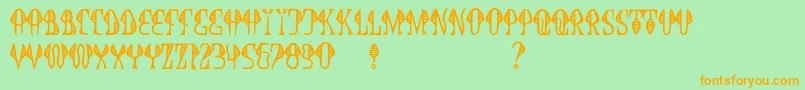 JmhCobra Font – Orange Fonts on Green Background