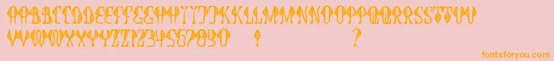 JmhCobra Font – Orange Fonts on Pink Background
