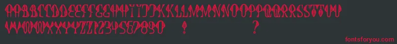 JmhCobra Font – Red Fonts on Black Background