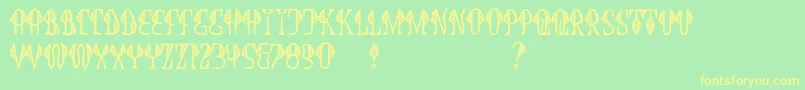 JmhCobra Font – Yellow Fonts on Green Background