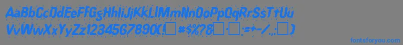 SplasherMedium Font – Blue Fonts on Gray Background