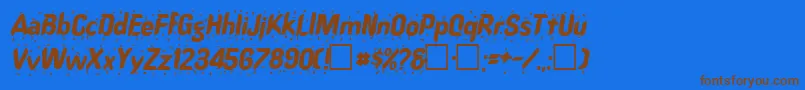 Шрифт SplasherMedium – коричневые шрифты на синем фоне