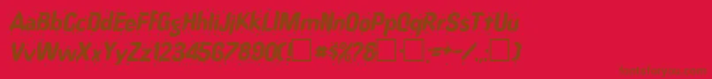 Więcej informacji o czcionce SplasherMedium Czcionka SplasherMedium – brązowe czcionki na czerwonym tle