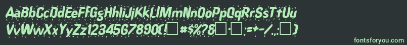 フォントSplasherMedium – 黒い背景に緑の文字